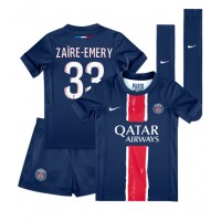 Dres Paris Saint-Germain Warren Zaire-Emery #33 Domaci za djecu 2024-25 Kratak Rukav (+ kratke hlače)